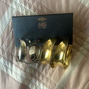 3 pair of ABS Allen Schwartz earrings,